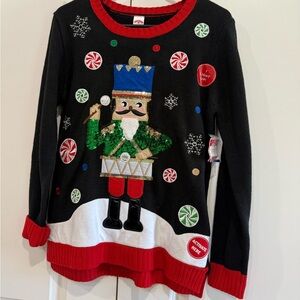Festive Black Nutcracker Sweater